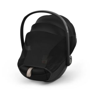 Cybex Cloud S Comfort babybilstol i Sepia Black med kalesjen trukket ut