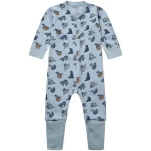 Hust & Claire Manu Zip Lazy heldress ull/bambus – Baby Blue