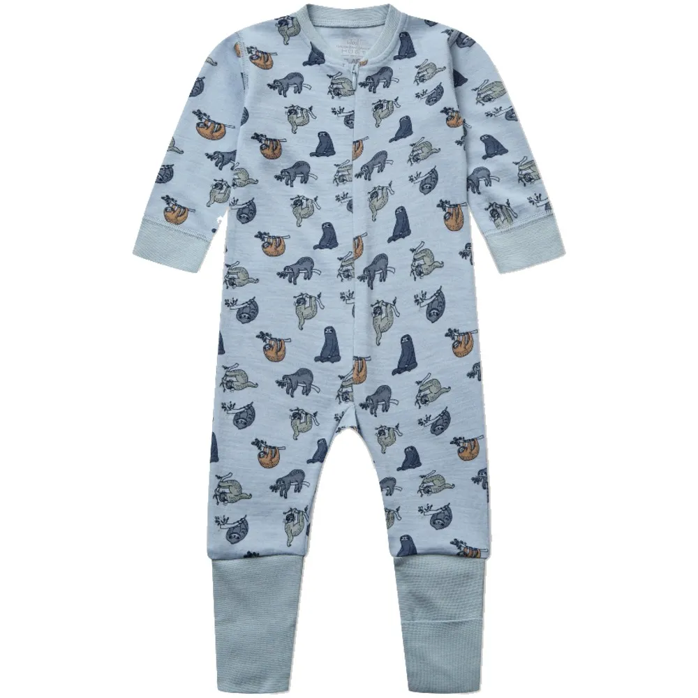 Hust & Claire Manu Zip Lazy heldress ull/bambus – Baby Blue