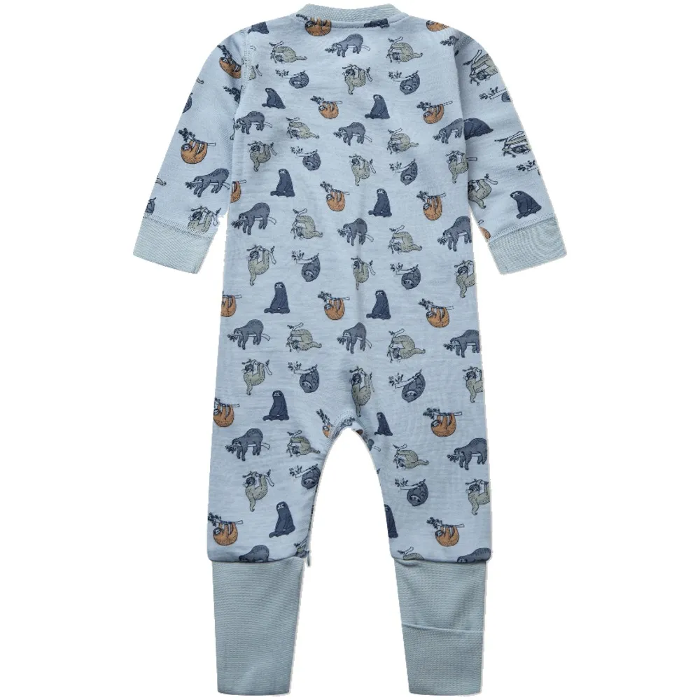 Hust & Claire Manu Zip Lazy heldress ull/bambus – Baby Blue