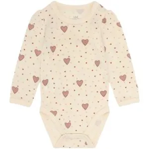 Hust & Claire Baloo Hearts Puff body ull/bambus – Off White