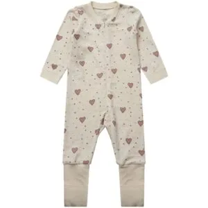 Hust & Claire Manu Hearts Puff heldress ull/bambus – Off White
