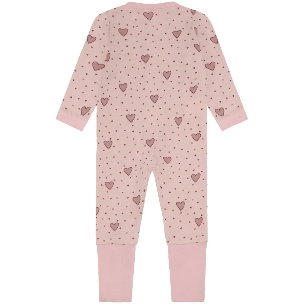 Hust & Claire Manu Hearts Puff heldress ull/bambus – Dusty Rose