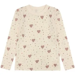 Hust & Claire Abba Hearts Puff genser ull/bambus – Off White