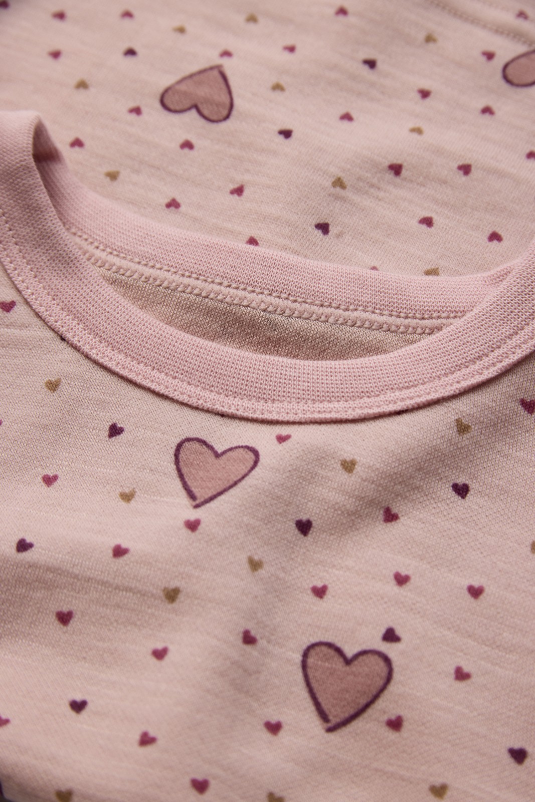 Hust & Claire Abba Hearts Puff genser ull/bambus – Dusty Rose