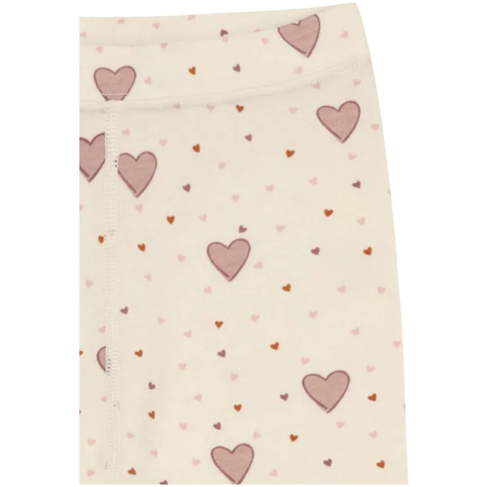 Hust & Claire Laki Hearts leggings ull/bambus – Off White