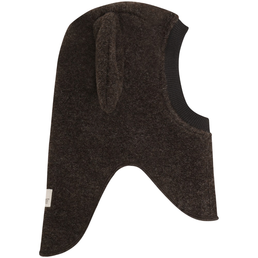 HUTTEliHUT Balaclava Ears Wool Rabbit - Dark Brown Melange
