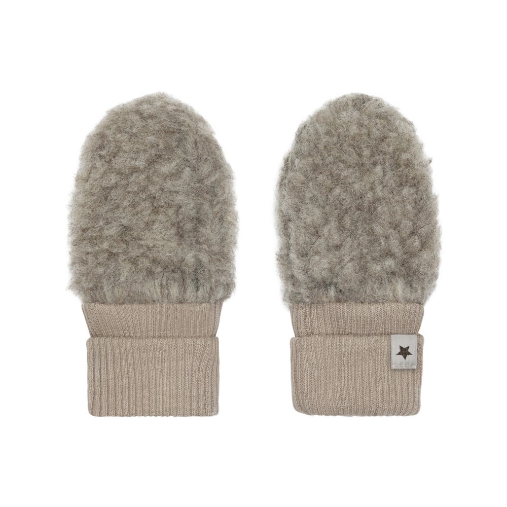 HUTTEliHUT Mittens Wool Teddy - Camel Melange