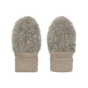 Alternative view of HUTTEliHUT Mittens Wool Teddy - Camel Melange