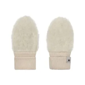 HUTTEliHUT Mittens Wool Teddy - Cement