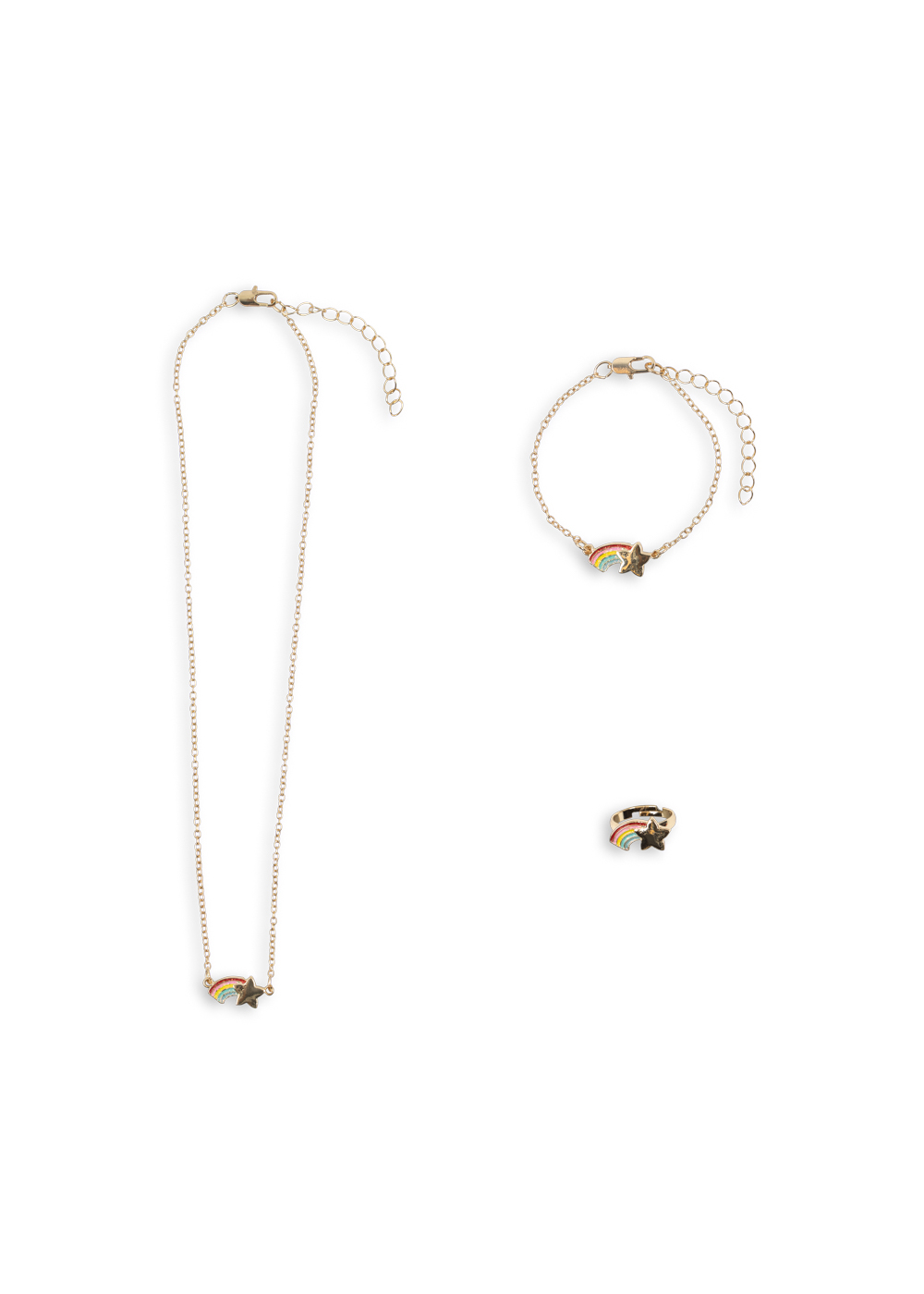 Konges Sløjd Rainbow Star Jewelry Set - Gold