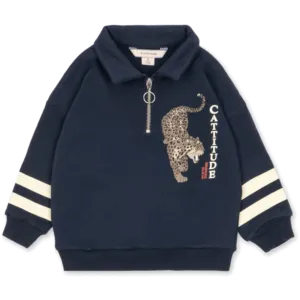 Konges Sløjd Loupy Half Zip Polo - Navy Blazer