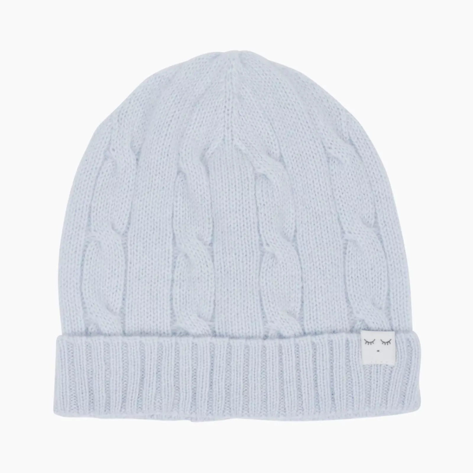 Livly Cable Knit Cashmere Hat - blue