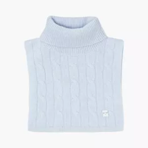 Livly Cable Knit Cashmere Scarf - blue