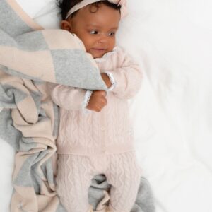 Livly Cable Knit Cashmere Set - light mauve