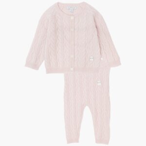 Livly Cable Knit Cashmere Set - light mauve