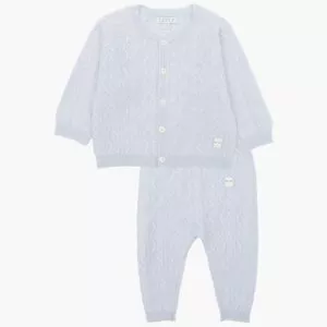 Livly Cable Knit Cashmere Set - blue