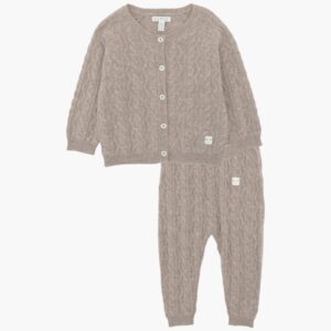 Livly Cable Knit Cashmere Set - oat