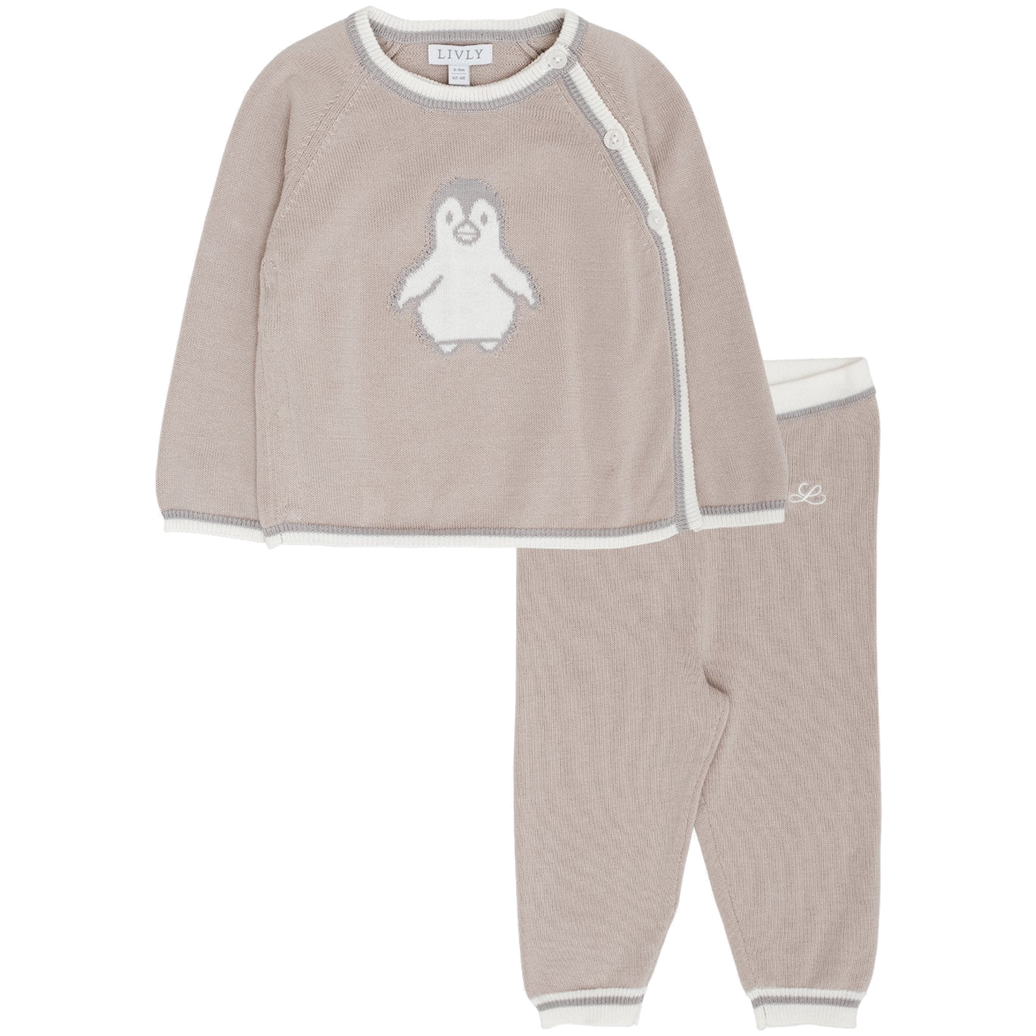 Livly Penguin Envelope Set - beige