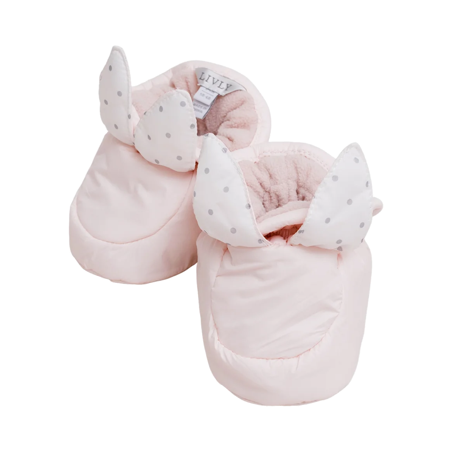 Livly Puffer Bunny Footies - pink