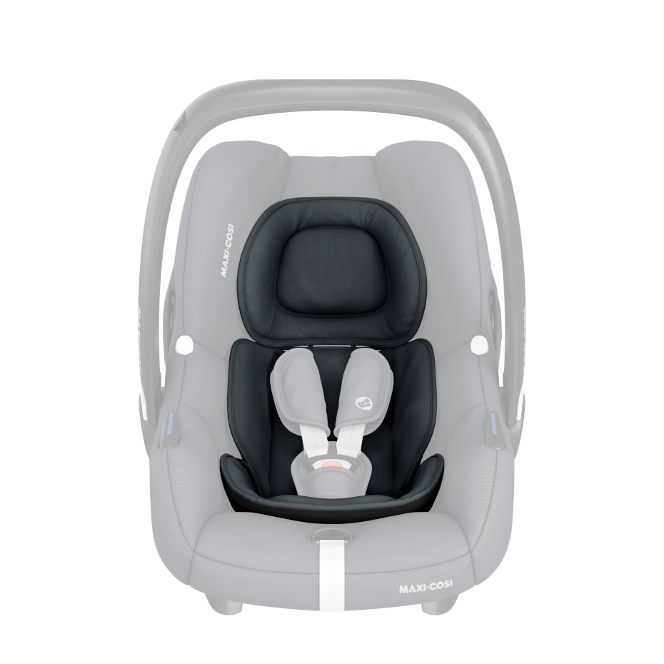 Maxi-Cosi CabrioFix i-Size i Essential Graphite, med nyfødtinnlegget Baby Hugg