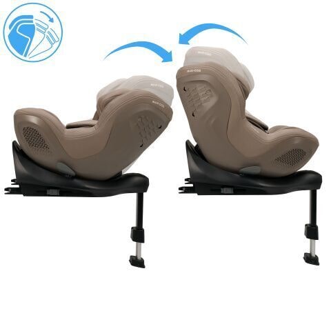 Maxi-Cosi Mica 360 Plus i Authentic Truffle, hvilestillingene, sett fra siden
