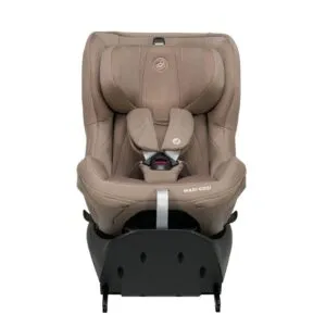 Maxi-Cosi Mica 360 Plus i Authentic Truffle bakovervendt, sett forfra