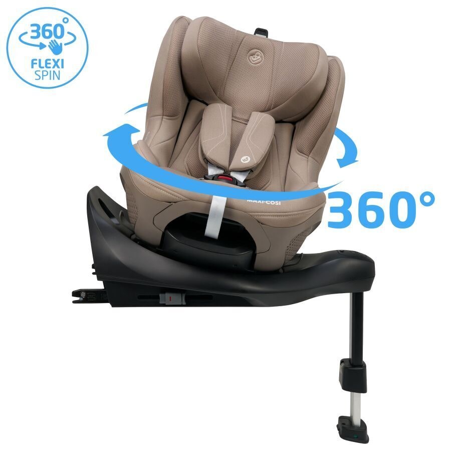 Maxi-Cosi Mica 360 Plus i Authentic Truffle, 360° FlexiSpin-rotasjon