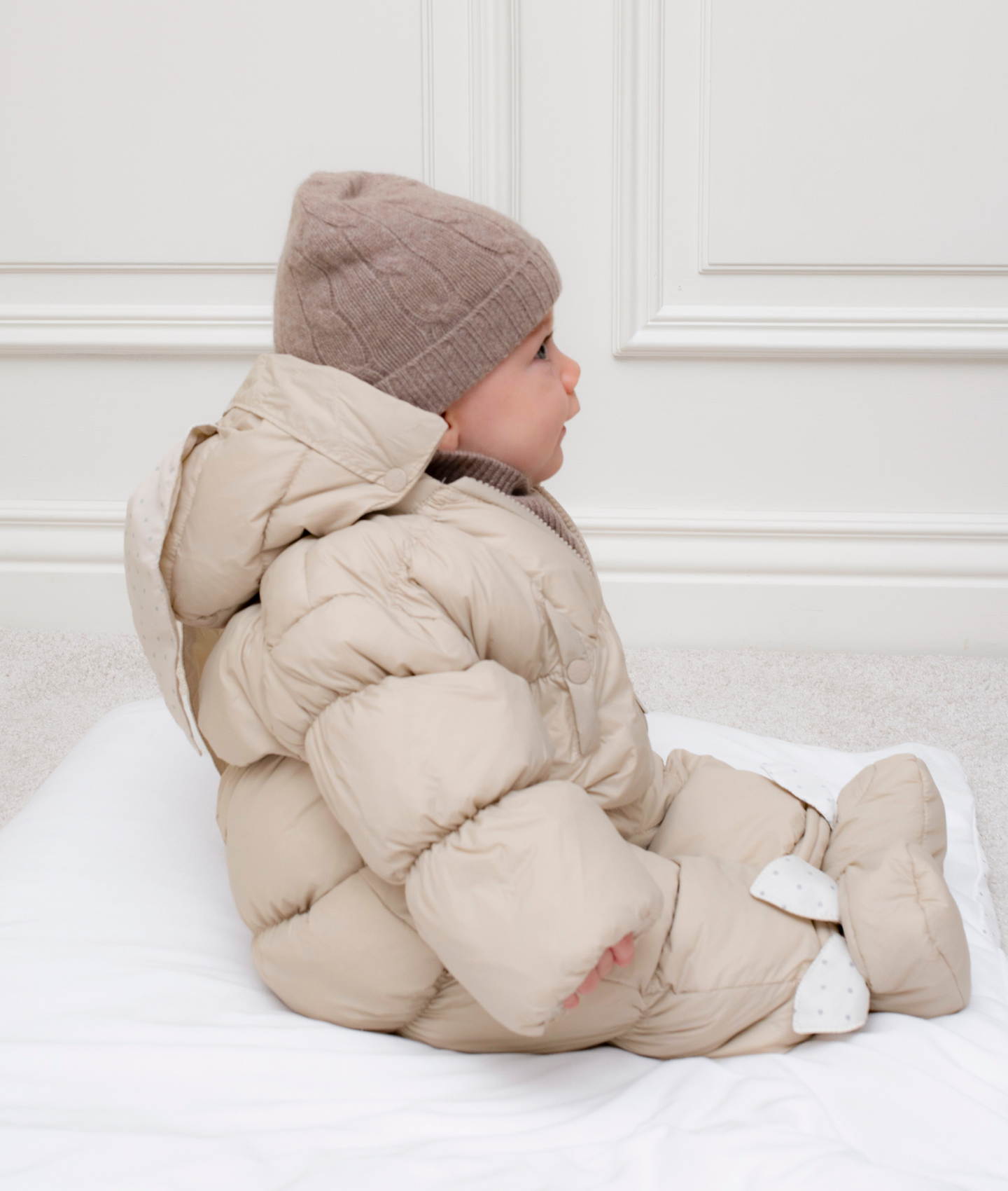 Livly Puffer Bunny Overall - beige