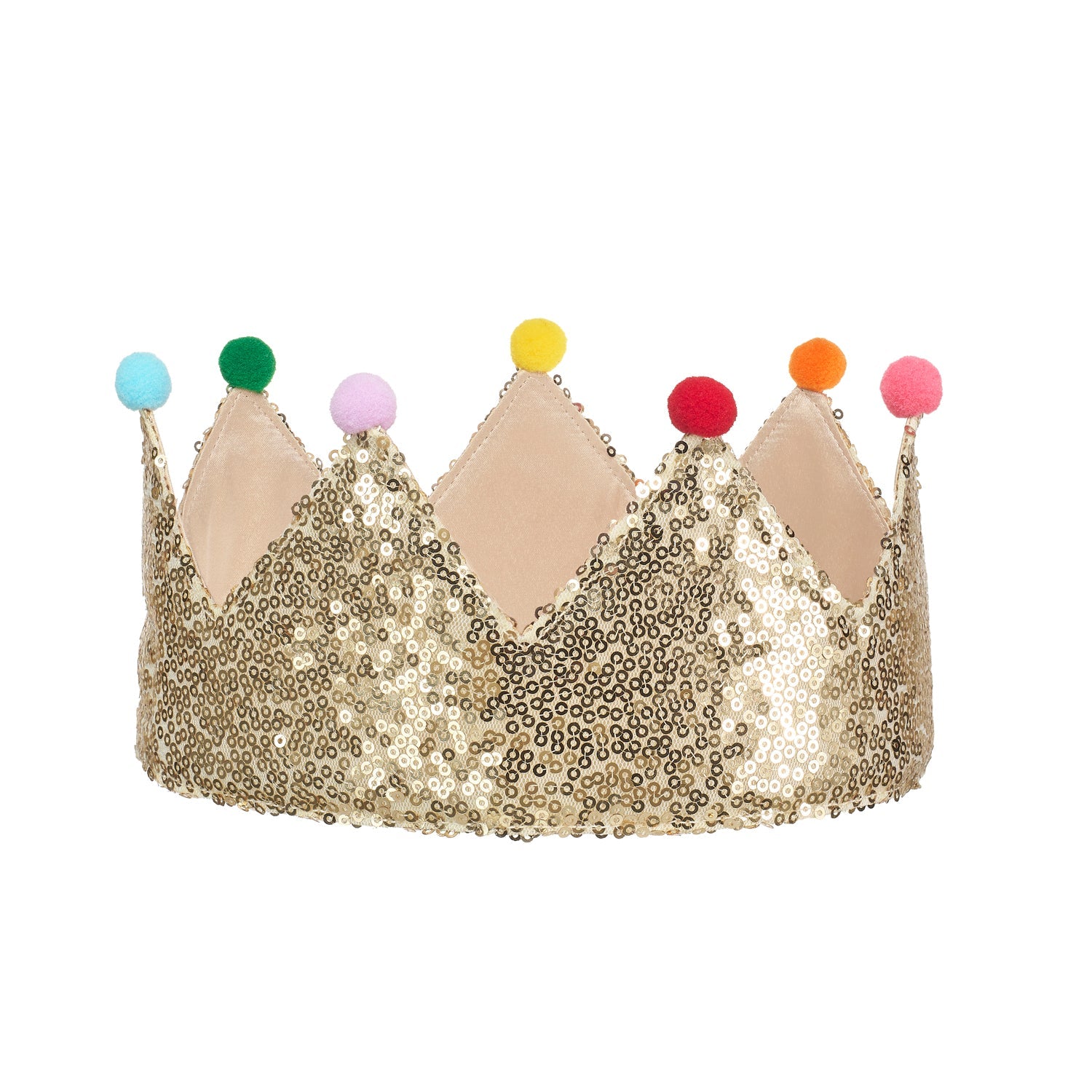 Rockahula Gold Sequin Pom Pom Crown - STRAKS PÅ LAGER