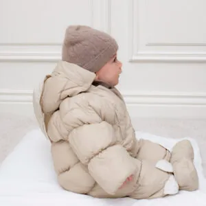Alternative view of Livly Puffer Bunny Footies - beige