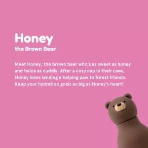 bestie water bottle - brown bear
