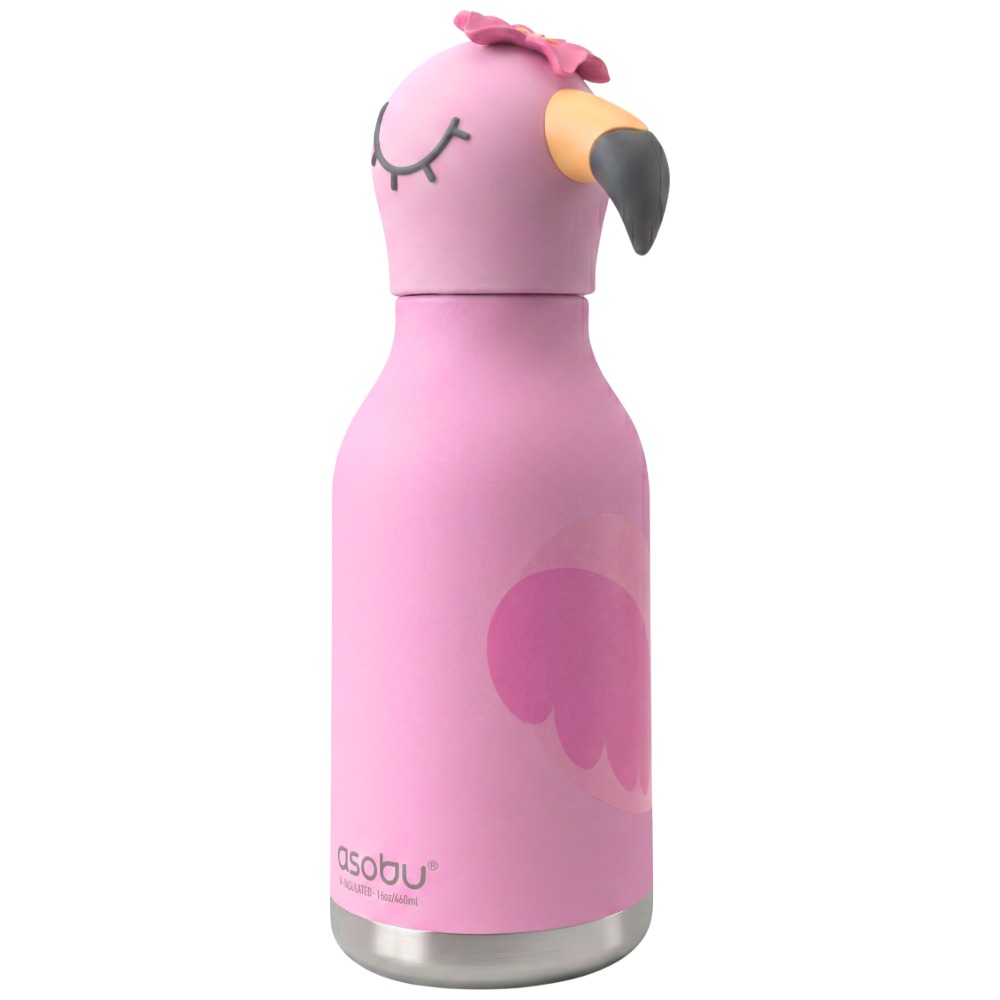 bestie water bottle - flamingo