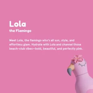 bestie water bottle - flamingo