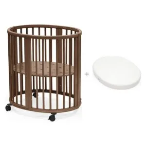 Stokke Sleepi V3 Mini Warm Brown + madrass – pakke
