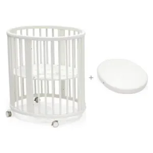 Stokke Sleepi V3 Mini White + madrass – pakke