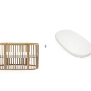 Stokke Sleepi V3 Seng Natural + madrass – pakke