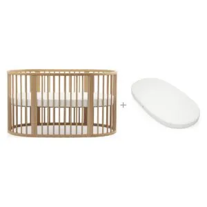 Stokke Sleepi V3 Seng Natural + madrass – pakke