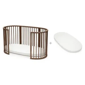 Stokke Sleepi V3 Seng Warm Brown + madrass – pakke
