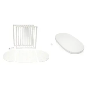 Stokke Sleepi V3 Utvidelsessett White + madrass – pakke