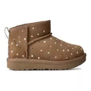 UGG Toddlers Classic Ultra Mini Shiny Dots - chestnut