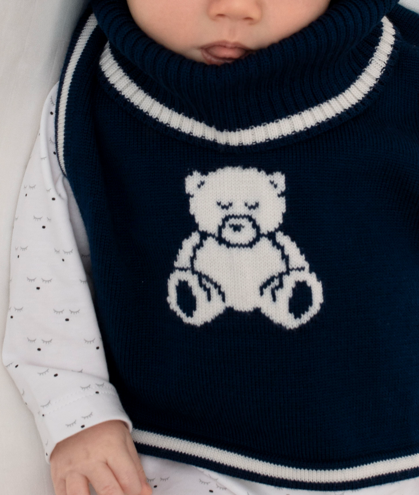 Livly Teddy Merino Pullover Scarf - navy