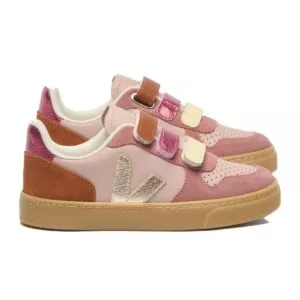 VEJA velcro sneakers V-10 leather - babe platine